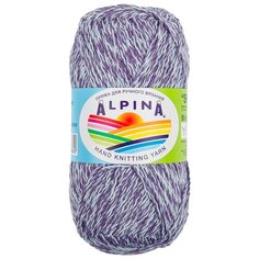 Пряжа Alpina "SHEBBY" 100% хлопок 50 г 150 м ± 7 м 01 голубой-синий, 100 % хлопок, 50 г, 150 м, 10 шт., разноцветный