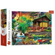 Пазл Trefl 3000 деталей: Хижина в лесу