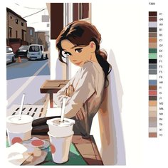 Картина по номерам Т369 "скромная девушка" 40x50 Brushes Paints