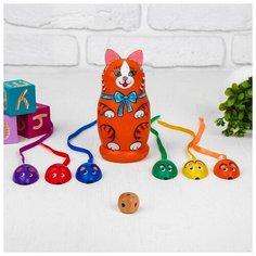 Деревянные Игрушки Игра "Поймай мышку", микс Динни