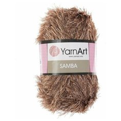 Пряжа "Samba" 100% полиэстер 150м/100гр (199 коричневый) Yarn Art