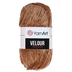 Пряжа "Velour" 100% микрополиэстер 170м/100г (849 кофе с молок.) Yarn Art