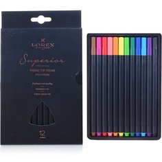 Фломастеры "LOREX" SUPERIOR" 12 ЦВ. LXFPPD12-SP/30695