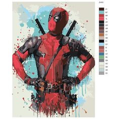 Картина по номерам Z-610 "Райан Рейнольдс - Дэдпул" 50х70 Brushes Paints