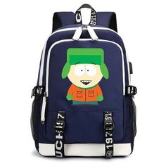 Рюкзак Кайл Брофловски (South Park) синий с USB-портом №3 Noname