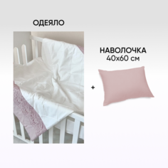 Детский комплект: наволочка+одеяло "Пудра", размер 110x140см, наволочка 40* 60 см. Kris Fi