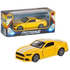 Машинка инерционная (металл.) "BeBoy", масштаб 1:32, двери открываются, цвет желто-белый,