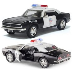 Машинка металлическая Kinsmart 1:37 1967 Chevrolet Camaro Z/28 Police 5341DPKT инерционная, двери открываются / Полиция