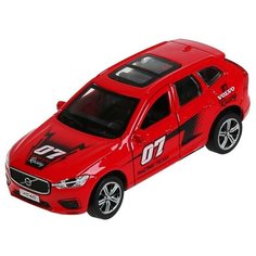 Машина металл "volvo xc 60 r-desing спорт" 12 см, инерционный красный Технопарк