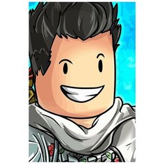 Картина по номерам на холсте игра Roblox (Роблокс) - 8848 В 60x40