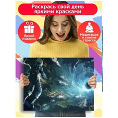 Картина по номерам космос космонавт- 6835 Г 30x40