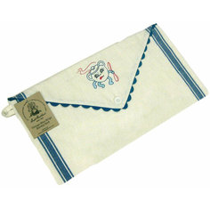 Основа для декора - тканевый конверт с голубой каймой (45 х 24 см.) Aunt Martha`S