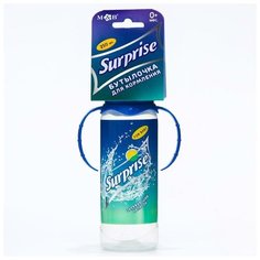 Бутылочка для кормления, Surprise 250 мл цилиндр, с ручками Mum&Baby