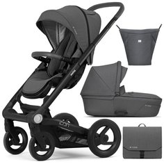 Коляска 2в1 Mutsy Icon Vision Titanium Grey шасси Grip Grey Frame Black в комплекте сумка и накидка на ножки