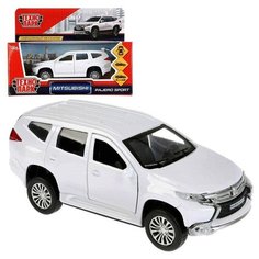 Машина металлическая Mitsubishi Pajero Sport, цвет белый, 12 см, инерция, открываются двери Технопарк