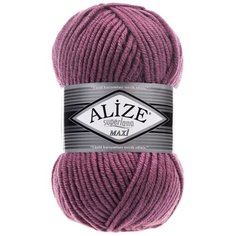 Пряжа Alize Superlana Maxi (Суперлана Макси) 440 темная роза 75% акрил, 25% шерсть 100г 100м 5шт