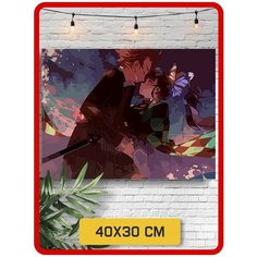 Картина по номерам на холсте аниме Клинок Рассекающий Демонов 5784 40x30