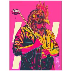Картина по номерам на холсте Игра Hotline Miami - 7312 В 30x40