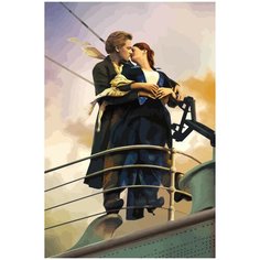 Картина по номерам на холсте леонардо ди каприо влюбленная пара - 2260 40X60