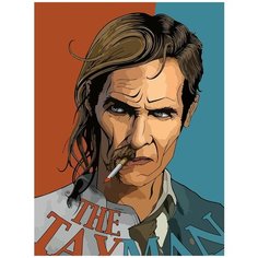 Картина по номерам на холсте Сериал Настоящий детектив Раст Макконахи - 7206 В 30x40