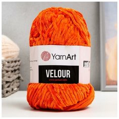 Пряжа YarnArt "Velour" 100% микрополиэстер 170 м /100г (865 рыжий) - 1 шт