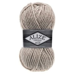 Пряжа Alize Superlana Maxi (Ализе Суперлана Макси) - 3 мотка 152 бежевый меланж 75% акрил, 25% шерсть 100м/100г