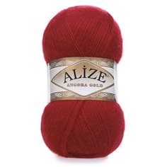 Пряжа Alize Angora Gold (Ангора Голд) - 5 мотков Цвет: 106 красный 20% шерсть, 80% акрил 100г 550м