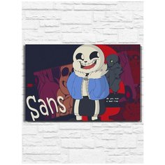 Картина по номерам на холсте Игра Undertale (PS 5, PS 4, PS 3, Xbox 360, Xbox ONE, PC, ios) - 9469 Г 60x40