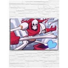 Картина по номерам на холсте Игра Undertale (PS 5, PS 4, PS 3, Xbox 360, Xbox ONE, PC, ios) - 9468 Г 60x40