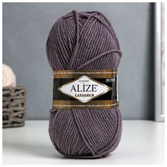 Пряжа "Lanagold" 51% акрил, 49% шерсть 240м/100гр (348 - тёмно-серый) Magic