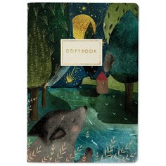 Тетрадь общая BrunoVisconti, А5 (147 х 210 мм), "волчок И луна" 40 л, клетка, Арт. 7-40-106