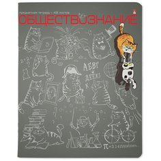 Тетрадь тематическая Альт, А5 (165 х 203 мм), "КОТ В теме" обществознание 48 л, клетка, Арт. 7-48-1214/12