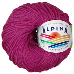 Пряжа ALPINA RENE 100% мерсеризованный хлопок 10 шт. х 50 г 105 м +- 5 м N1042 яр. сиреневый