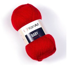 Пряжа для вязания YarnArt Baby (ЯрнАрт Беби) - 2 мотка 576 темно-красный, гипоаллергенная для детских изделий, 100% акрил, 150м/50г