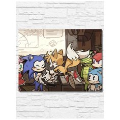 Картина по номерам на холсте игра sonic forces - 9666 Г 30x40
