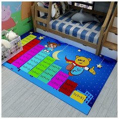 Коврик для детской 120х160см, детский развивающий коврик безворсовый "Таблица умножения" Нет бренда