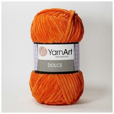 Плюшевая пряжа YarnArt Dolce (Дольче) - 3 мотка 778 рыжий, для вязания игрушек, 100% микрополиэстер 120м/100г