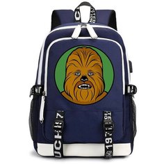 Рюкзак Звёздные войны (Star Wars) синий с USB-портом №1 Noname
