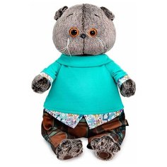 Мягкая игрушка Budi Basa КОТ басик в штанах в клетку 30 см + подарочная коробка Basik&Co
