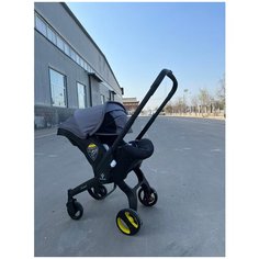Коляска автокресло для новорожденных детей RolleR Pro трансформер автолюлька для путешествий с ребенком 0+, цвет Серый