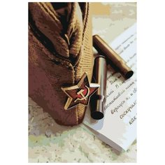 Картина по номерам на холсте на подрамнике ЖПН "День Победы", Раскраска 40x60 см, День победы