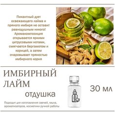 Имбирный лайм, отдушка для свечей и мыла, 30 мл Candle M