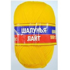 Пряжа Камтекс "Шалунья Лайт" меринос. шерсть 55%, акрил 45%, 100 гр, 600м. (1 моток) К104 желтый