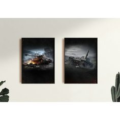 Набор плакатов "World of Tanks" 2 шт. / Набор интерьерных постеров формата А3+ (33х48 см) без рамы SK Poster