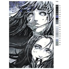 Картина по номерам Т440 "Глаха Хинаты перед смертью Неджи - Аниме" 50x70 Brushes Paints