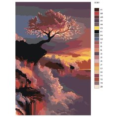 Картина по номерам X-361 "Сакура" 40х60 Brushes Paints