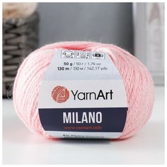 Пряжа "Milano" 8%альпака, 20%шерсть, 8%вискоза, 64%акрил 130м/50гр (859 розовый) Yarn Art