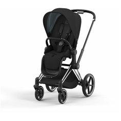 Прогулочная коляска Cybex Priam IV Deep Black на шасси IV Chrome black