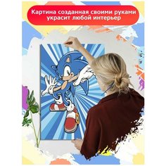 Картина по номерам игра Соник - 6595 В 60x40