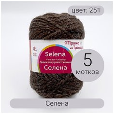 Пряжа Селена 251 100% полутонкая шерсть 100г/160м Троицкая